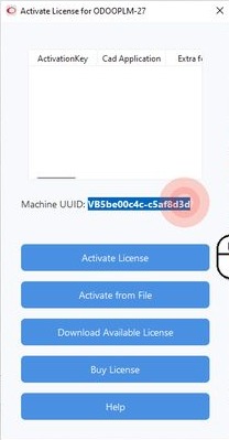 Machine UUID in the Activate License window
